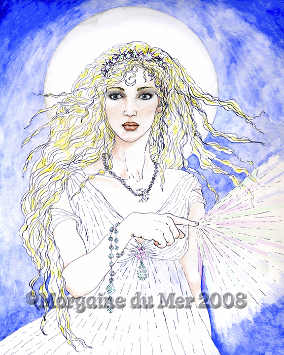 Fairy Full Moon Art Print Tuatha De Dannan Magickal Fantasy Wall Decor