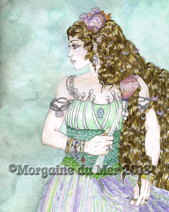 Fand Celtic Sea Goddess Fairy Queen Print Mythology Art