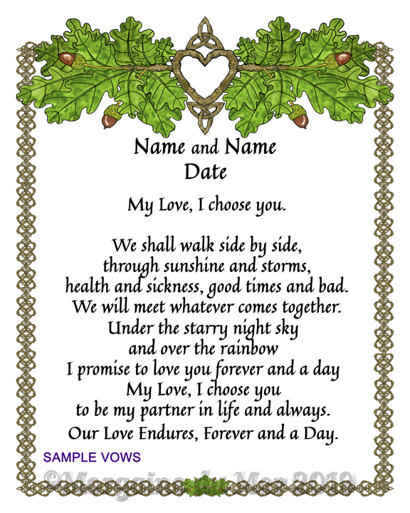FOREVER, Marriage Poem Wedding Vows Art Print Personalized Name LOVE 