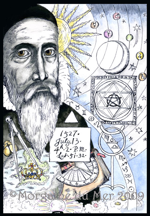 John Dee Portrait Elizabethan Magician Astronomer Alchemist Mystic Philosopher Wizard Art Print