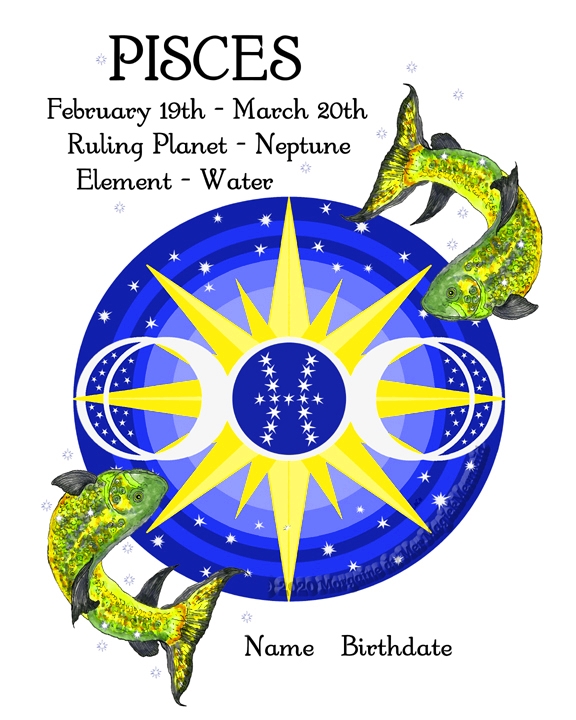 Wheel of the Year Sun Moon Stars Zodiac Art Prints magickmermaid.com