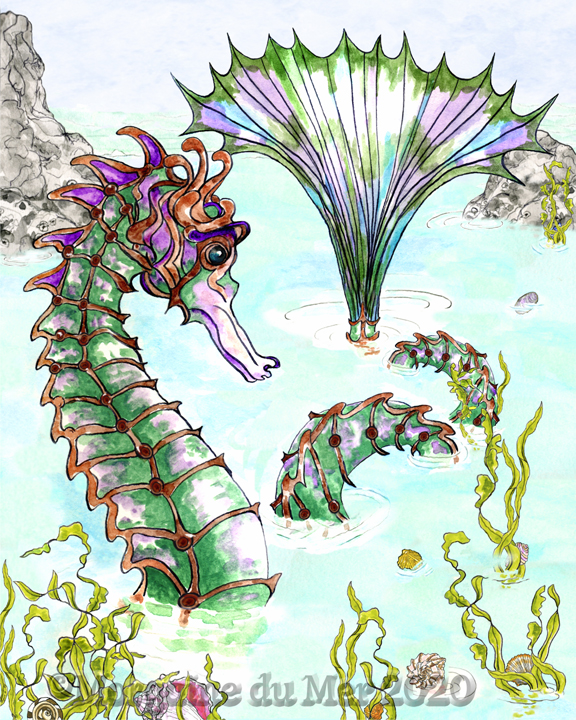 Sea Dragon Fantasy Art Print 