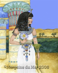 Egyptian_Goddess_Isis_ACEO_ATC Print Altar Decor Miniature Art Card