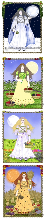 Seasonal Goddesses Altar Art Prints