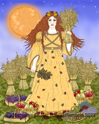 Autumn Goddess Full Moon Harvest Print